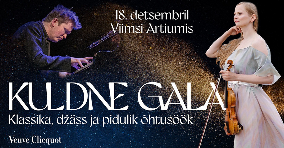Kuldne Gala 2025 Aasta kõige pidulikum aeg saab väärika tähistuse Viimsi Artiumis, kus toimub Kuldne Gala – jõulupidu, mis ühendab kõrgetasemelise muusikaprogra