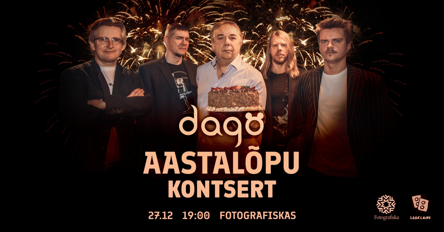 Dagö Aastalõpukontsert @ Fotografiska 27.12.2026 2026. aasta tuleb korralikult ära saata ja nagu eelmiselgi aastal paneb sellele Fotografiskas punkti ansambel D