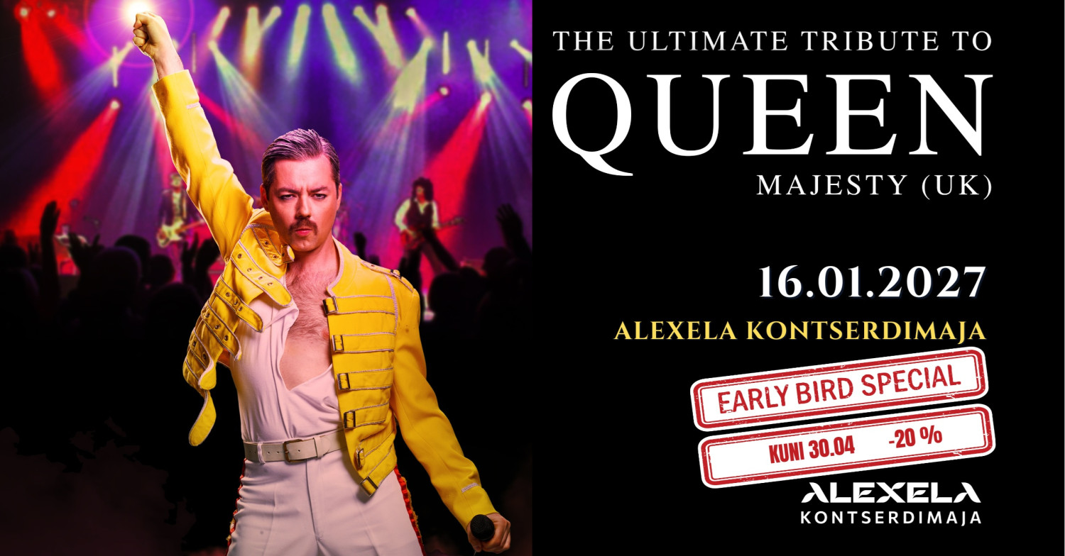 MAJESTY - THE ULTIMATE TRIBUTE TO QUEENOTSE SUURBRITANNIASTEUROOPA ÜKS PARIMAID QUEEN TRIBUTE SHOW\'SID QUEENi muusika elab taas laval!Pärast mitmeid menukaid k