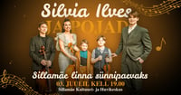 Lükkub edasi: Sillamäe linna sünnipäeva kontsert: Silvia Ilves ja Pojad 29.06