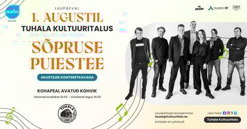 Sõpruse Puiestee - akustiline erikontsert / Kontserdid Tuhala Kultuuritalus 2026