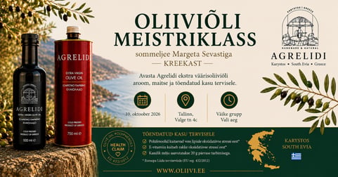 Oliiviõli meistriklass sommeljeega Kreekast