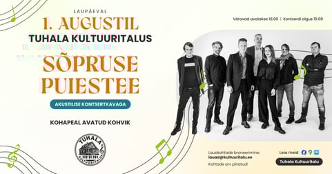Sõpruse Puiestee - akustiline erikontsert / Kontserdid Tuhala Kultuuritalus 2026