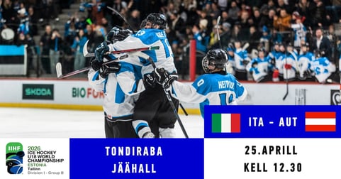 ITA - AUT / IIHF U18 meeste jäähoki MM I divisjoni B-grupi turniir Tallinnas