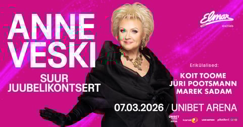 Anne Veski - Suur juubelikontsert / piletid nüüd müügil!