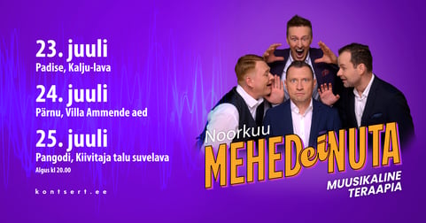 23.-25. juulini annab vokaalansambel Noorkuu kolm suvekontserti Padisel, Pärnus ja Pangodis.