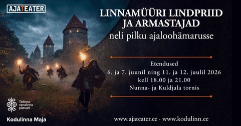 Rännaklavastus LINNAMÜÜRI LINDPRIID JA ARMASTAJAD neli pilku ajaloohämarusse