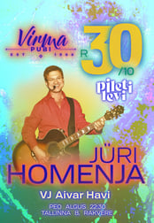 JÜRI HOMENJA LIVE VIRMA PUBIS / Virma Pubi kontserdid