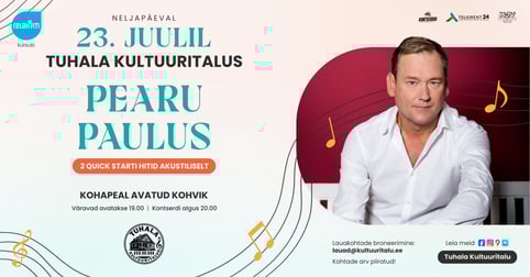 Pearu Paulus - 2 Quick Start hitid akustiliselt / Kontserdid Tuhala Kultuuritalus 2026