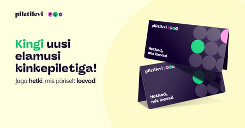 Piletilevi Kinkepilet / Kinkekaart / Подарочный билет Piletilevi