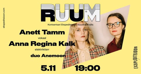 Kontsertsari RUUM: Duo Anemoon - Anett Tamm & Anna Regina Kalk