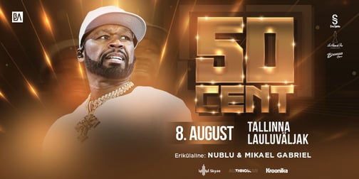 50 Cent'i kontsert Tallinnas nüüd müügil