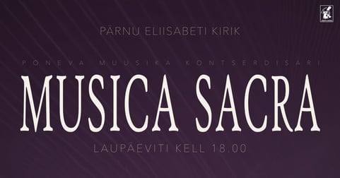 Abonementpääse. Musica Sacra sügis 2026