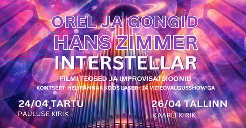 Hans Zimmer. Kontsert-helirännak oreli ja gongidega koos laser- ja videovalgusshow'ga