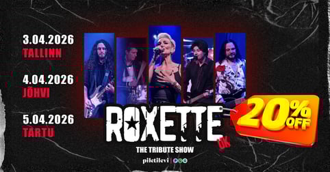 ROXETTE UK - Roxette'i ametlik tribüütbänd / sügiskampaania raames -20%
