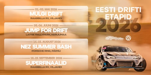 Eesti Drifti Hooajapilet: 4 etappi