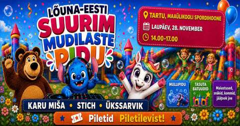 Tartu suurim mudilaste disko x Maaülikooli Spordihoone
