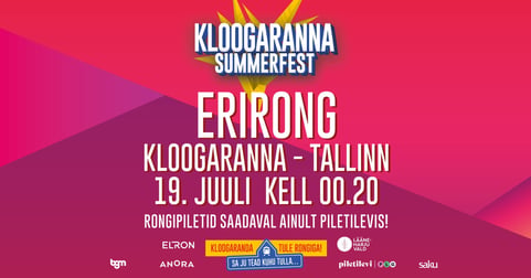 Erirong. Kloogaranna-Tallinn Balti jaam / Kloogaranna Summerfest 2026