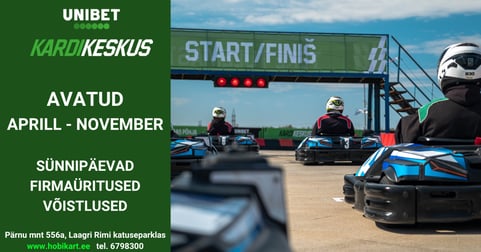 Põnevust täis kardisõit Unibet Kardikeskuses