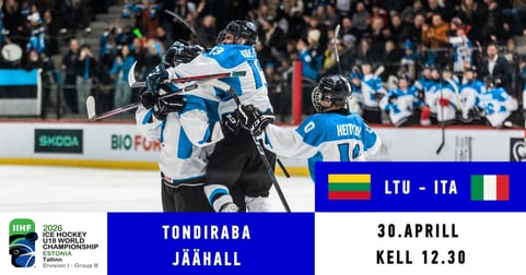 LTU - ITA / IIHF U18 meeste jäähoki MM I divisjoni B-grupi turniir Tallinnas
