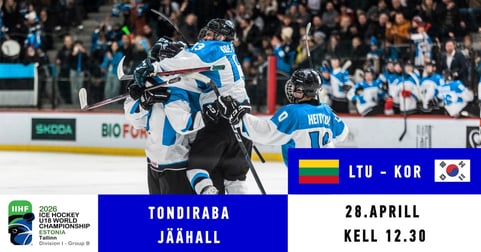 LTU - KOR / IIHF U18 meeste jäähoki MM I divisjoni B-grupi turniir Tallinnas