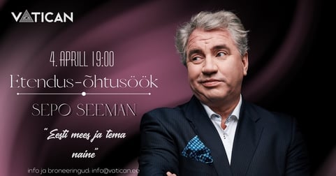 Lükkub edasi: 4.04 Sepo Seeman 'Eesti mees ja tema naine'