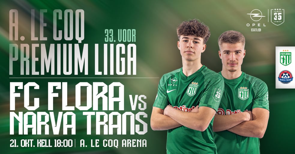 Premium liiga 33. voor: Opel esitleb - FC Flora vs JK Narva Trans