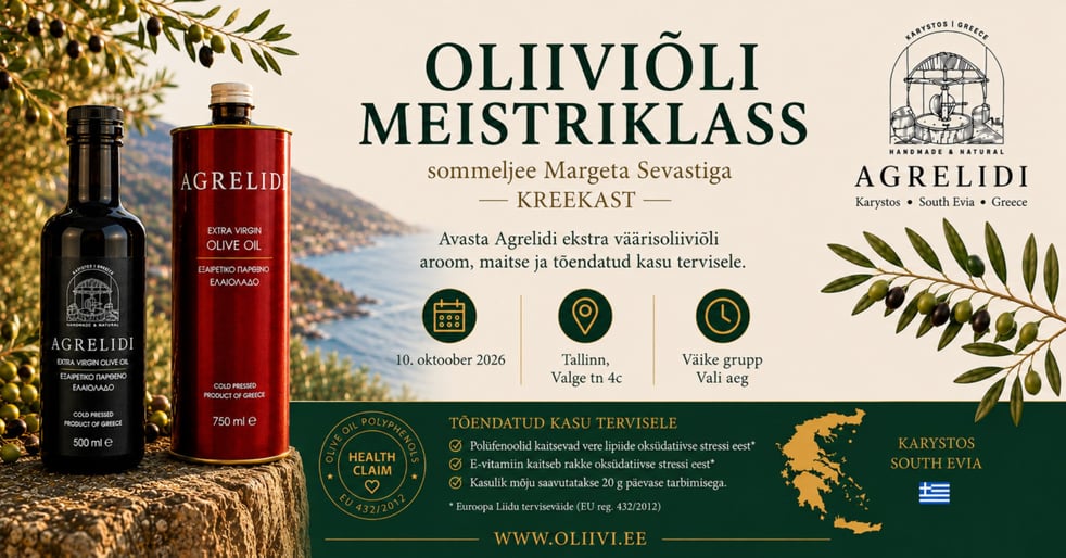 Oliiviõli meistriklass sommeljeega Kreekast