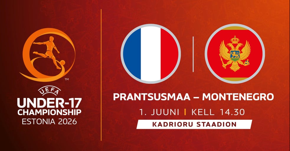 UEFA NOORMEESTE U17 EM-FINAALTURNIIR | PRANSTUSMAA - MONTENEGRO