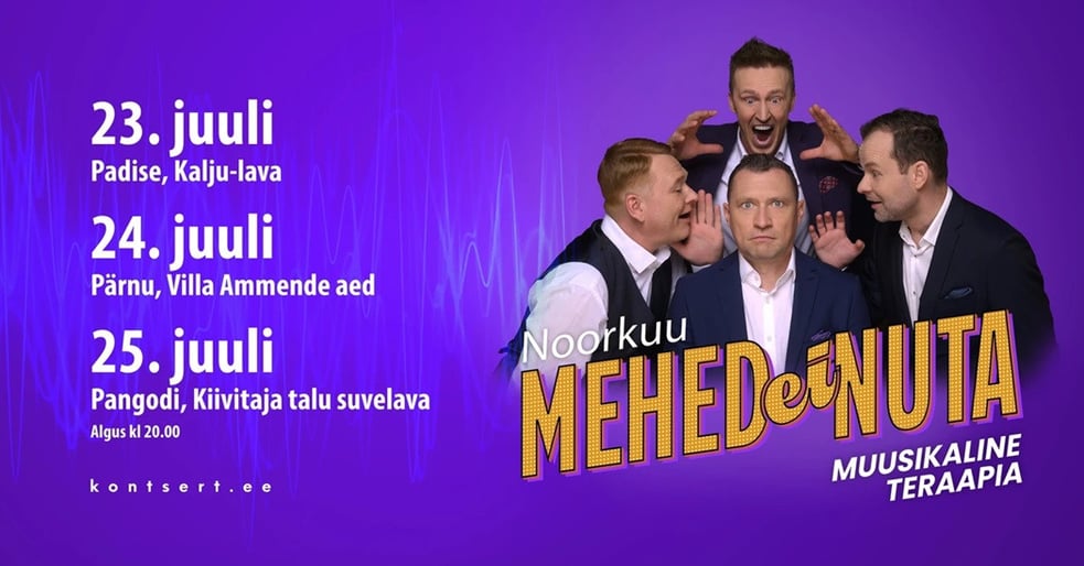 Kontsertõhtusöögi pilet Noorkuu ''Mehed ei nuta''
