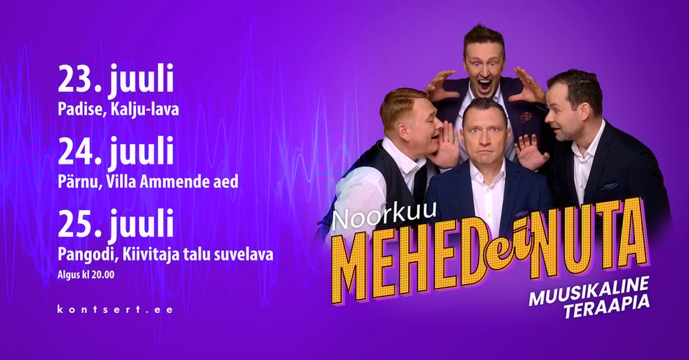 23.-25. juulini annab vokaalansambel Noorkuu kolm suvekontserti Padisel, Pärnus ja Pangodis.