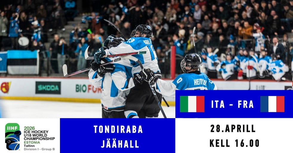 ITA - FRA / IIHF U18 meeste jäähoki MM I divisjoni B-grupi turniir Tallinnas