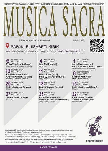 Sarja abonementpääse / Musica Sacra sügis 2025