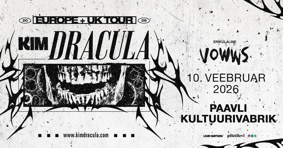 Uus toimumiskoht: Kim Dracula kontsert 10.02