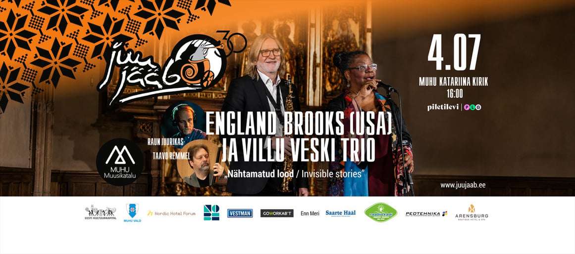 England Brooks (USA) & Villu Veski trio / XXX Muhu Tulevikumuusika Juubelifestival ''Juu Jääb 2026''