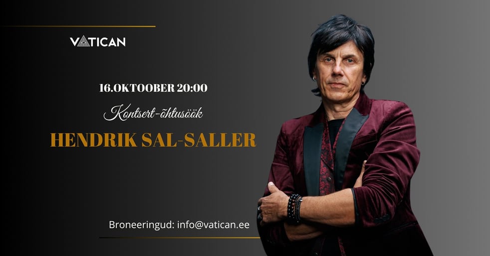 Kontsert-õhtusöök Hendrik Sal-saller & Erko Laurimaa