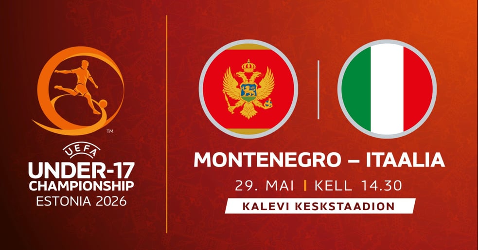 UEFA NOORMEESTE U17 EM-FINAALTURNIIR | MONTENEGRO - ITAALIA
