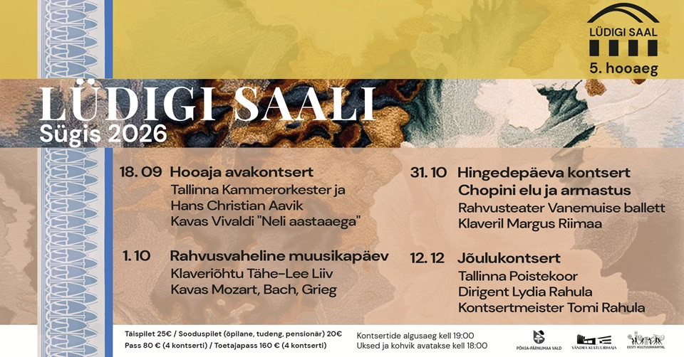 Jõulukontsert - Tallinna poistekoor / Lüdigi saali sügishooaeg 2026