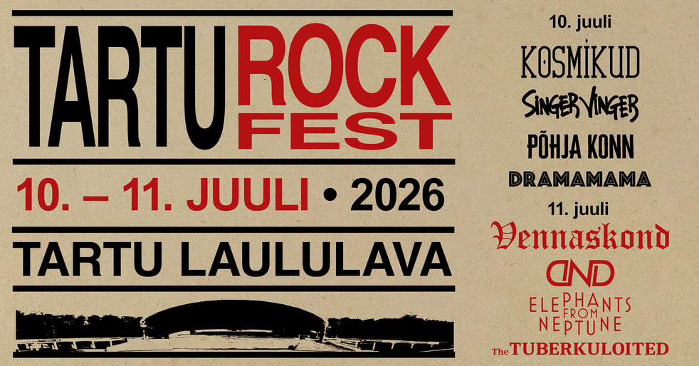 Tartu Rock Fest 2026 juba sellel reedel-laupäeval!