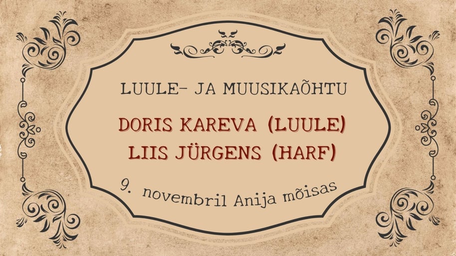 Doris Kareva ja Liis Jürgens. Luule- ja muusikaõhtu ''Kõigel on hääl''