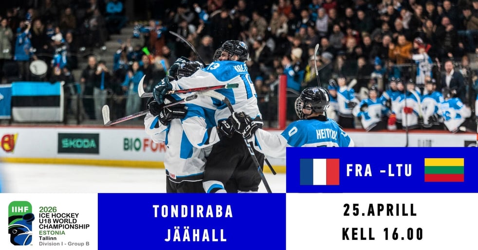 FRA - LTU / IIHF U18 meeste jäähoki MM I divisjoni B-grupi turniir Tallinnas