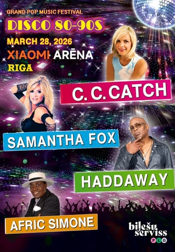 С.C.Catch, Samantha Fox, Haddaway, Afric Simone