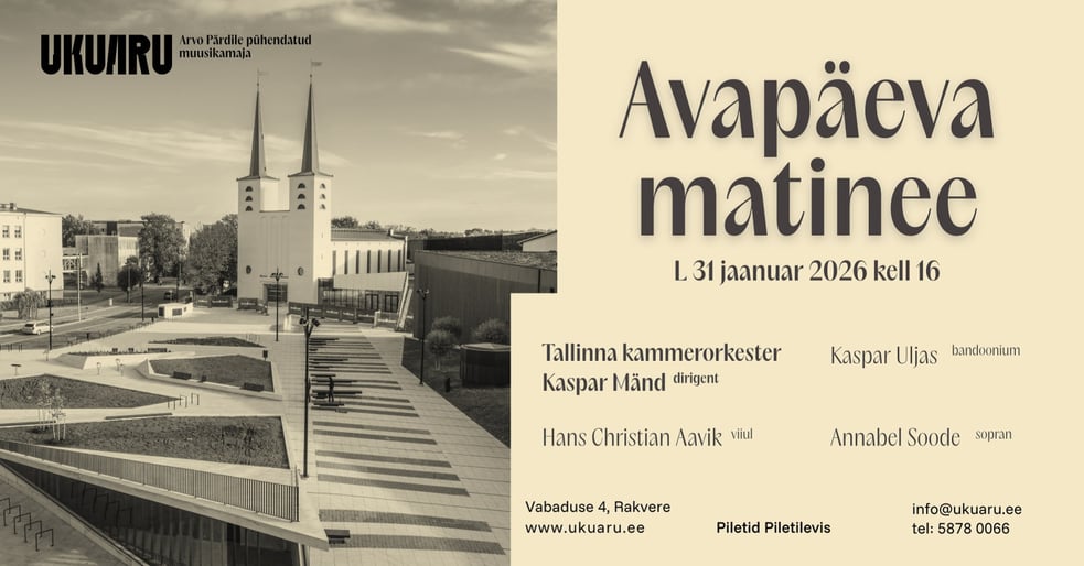 Arvo Pärdile pühendatud muusikamaja Ukuaru avapäeva matinee