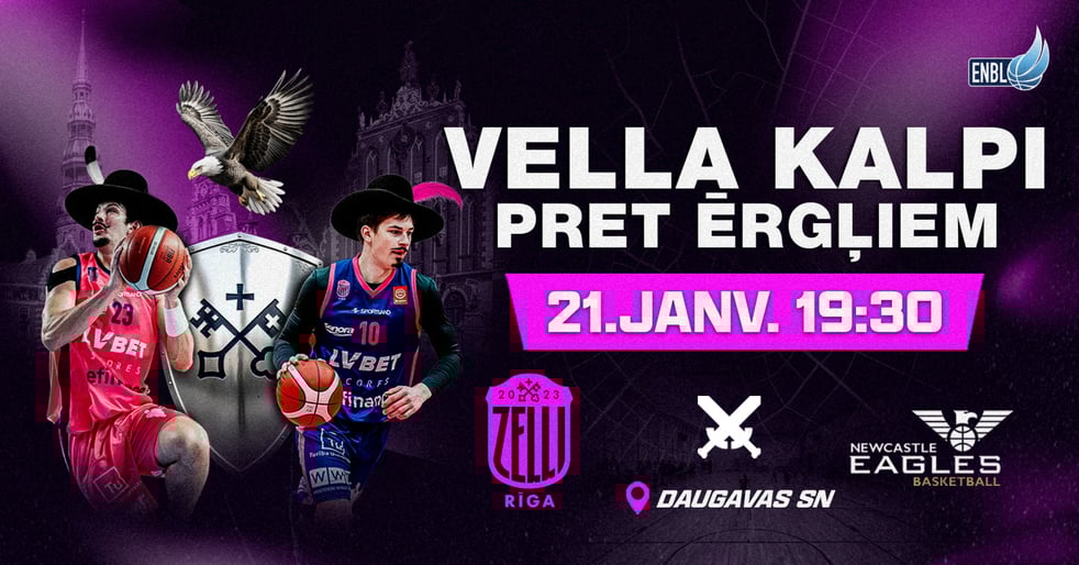 Vella Kalpi pret Ērgļiem: 'Rīgas Zeļļi' vs Ņūkāslas 'Eagles'