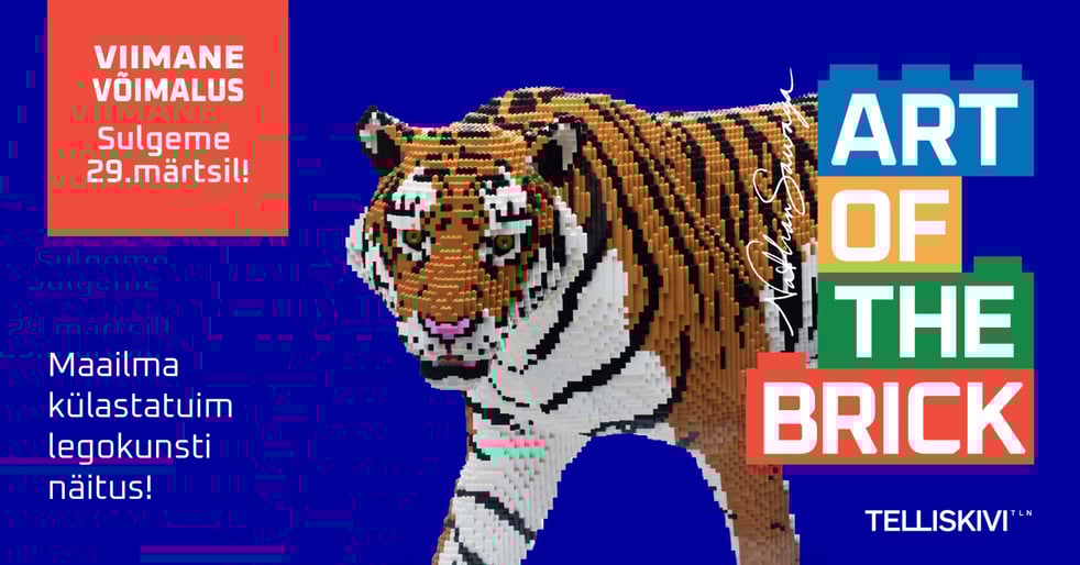 Art Of The Brick - LEGO®kunsti näitus / Time Slot ehk Kindla sisenemisajaga pilet