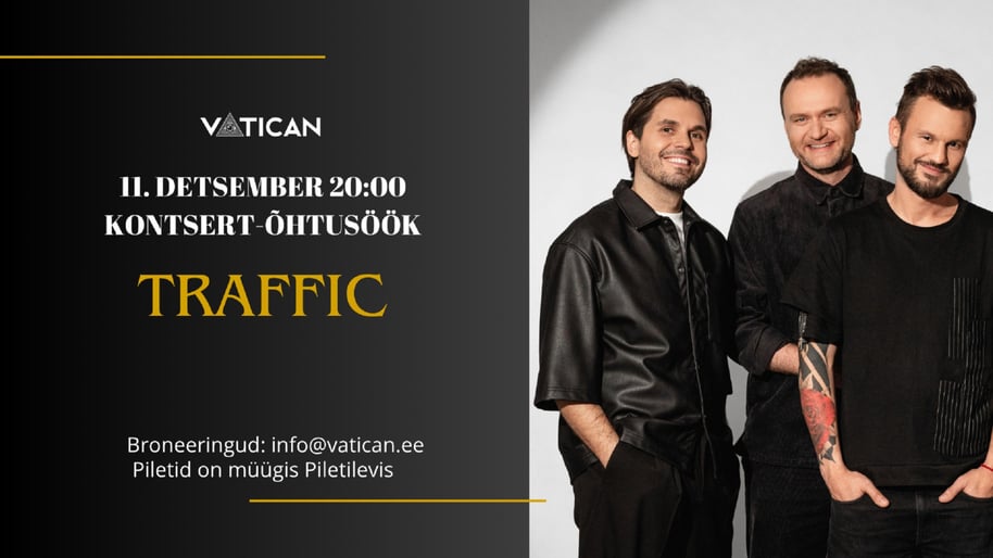 Kontsert-õhtusöök: Traffic (13.11 asendus)