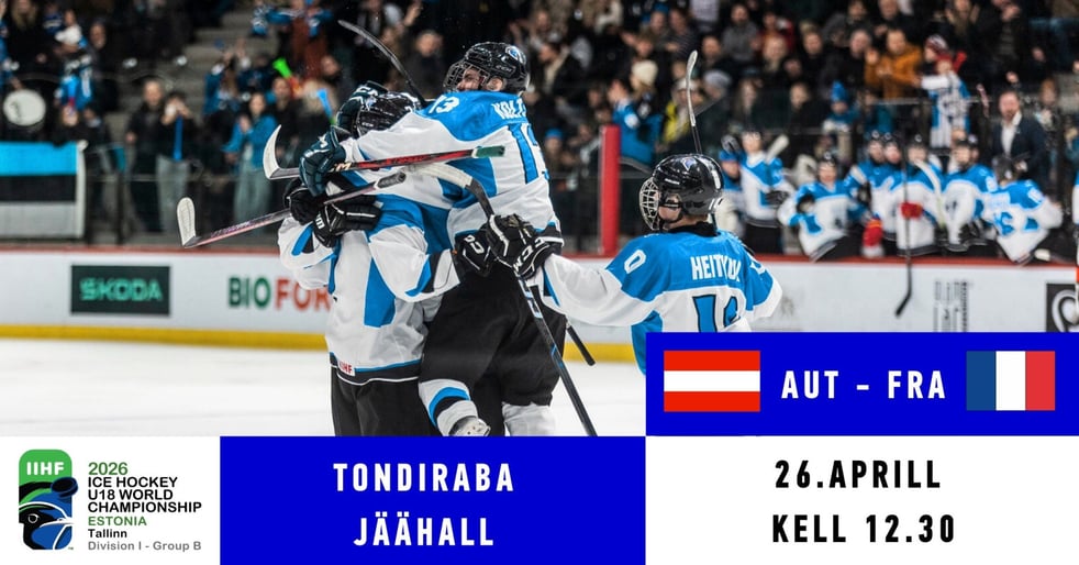 AUT - FRA / IIHF U18 meeste jäähoki MM I divisjoni B-grupi turniir Tallinnas