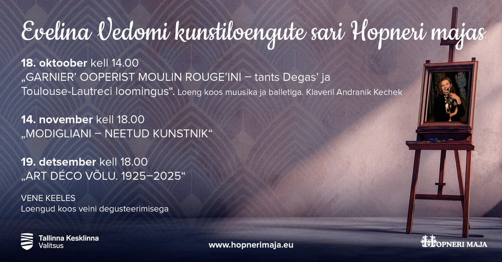 Evelina Vedomi kunstiloengute sari Hopneri Majas / Sarjapilet