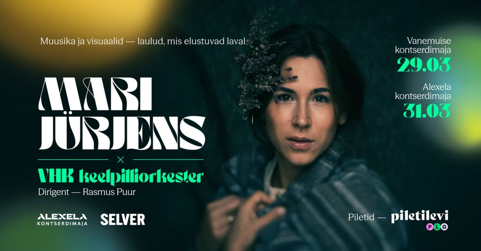 Mari Jürjens ja VHK keelpilliorkester. Dirigent Rasmus Puur