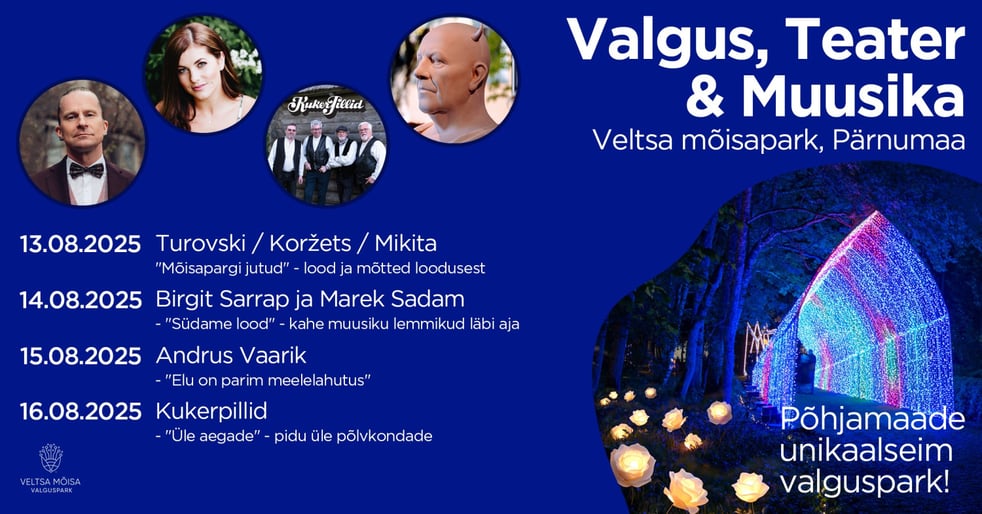Andrus Vaarik - Elu on parim meelelahutus / Valgus, Teater ja Muusika, Veltsa Mõisapargis
